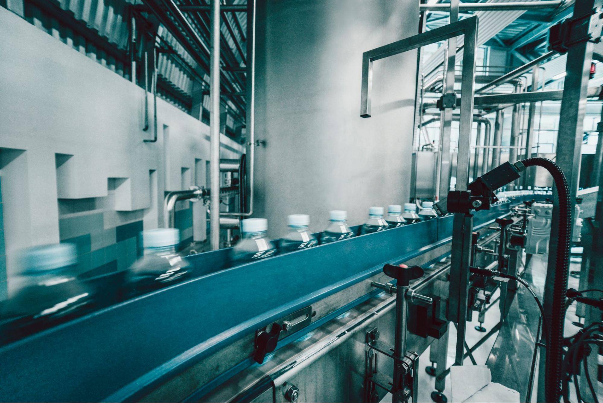 Photo of bottling plant in action