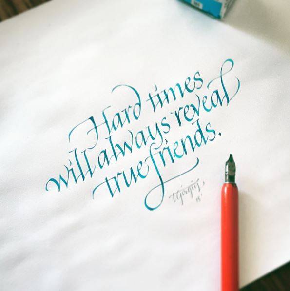Hard Times Will Always Reveal true friends inspirational quote