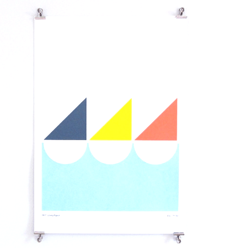 Geometric screen printing with color blocking