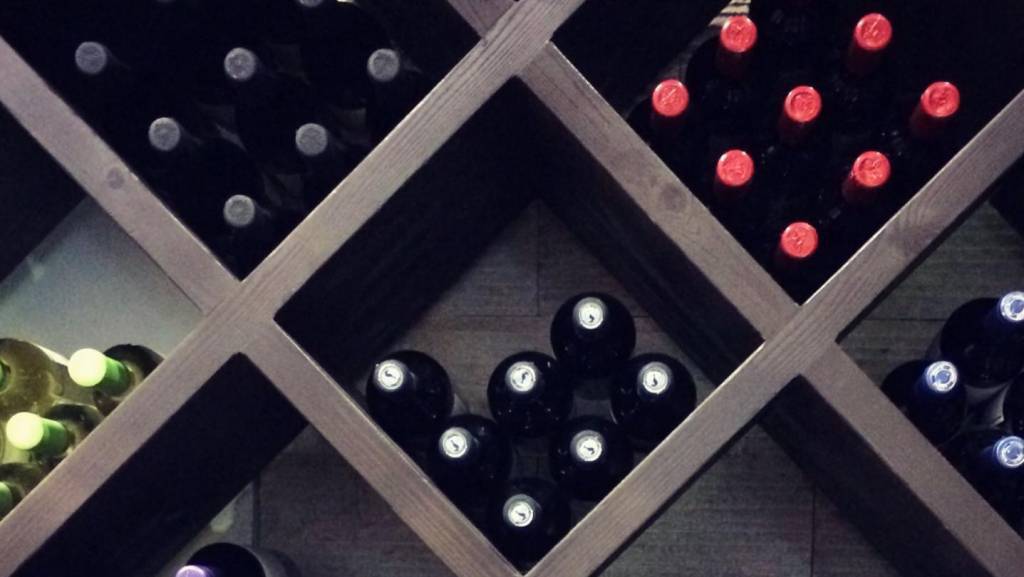 Image of a wine rack with bottles