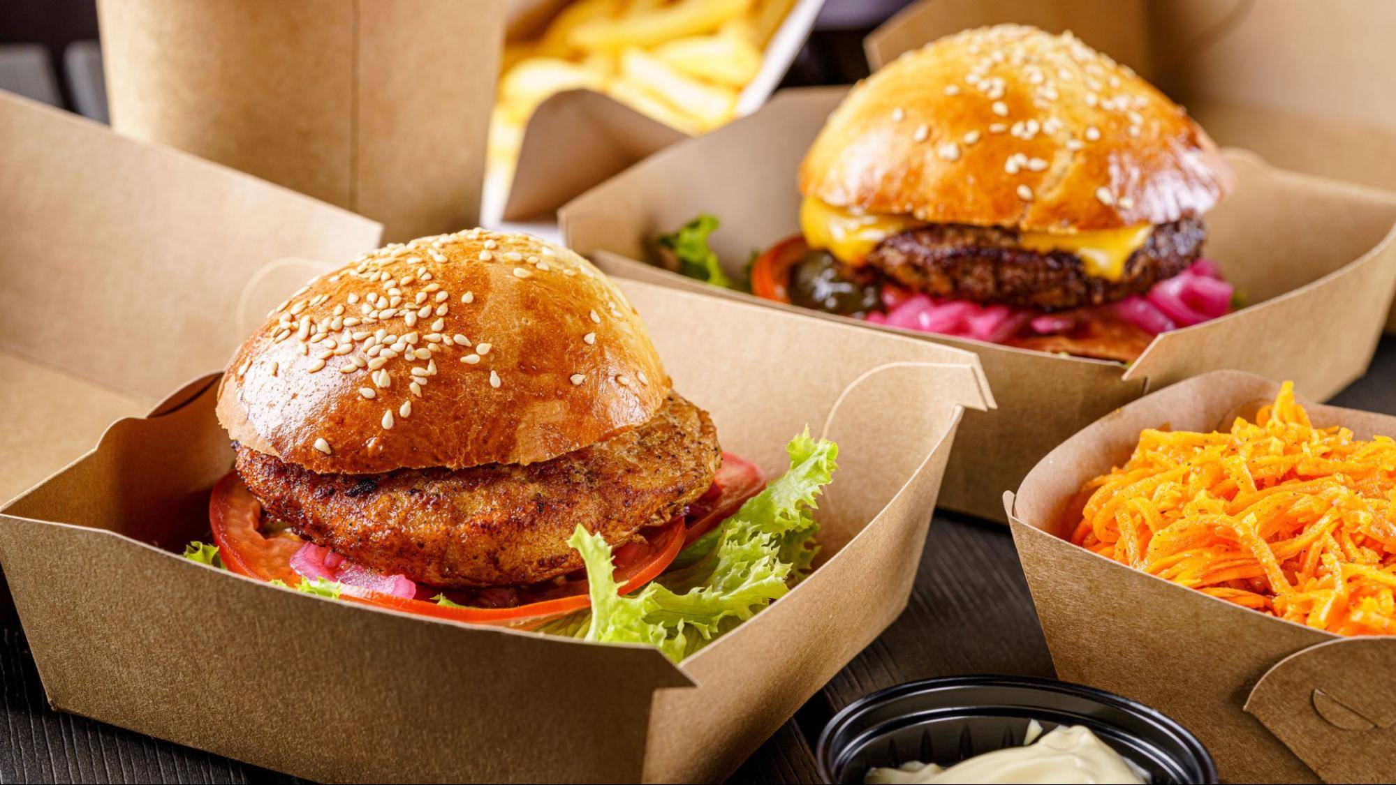 burgers and fries packaged in pfas treated packaging