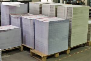 cardboard boxes stacked