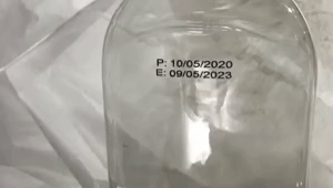 coding and marking on glass bottle