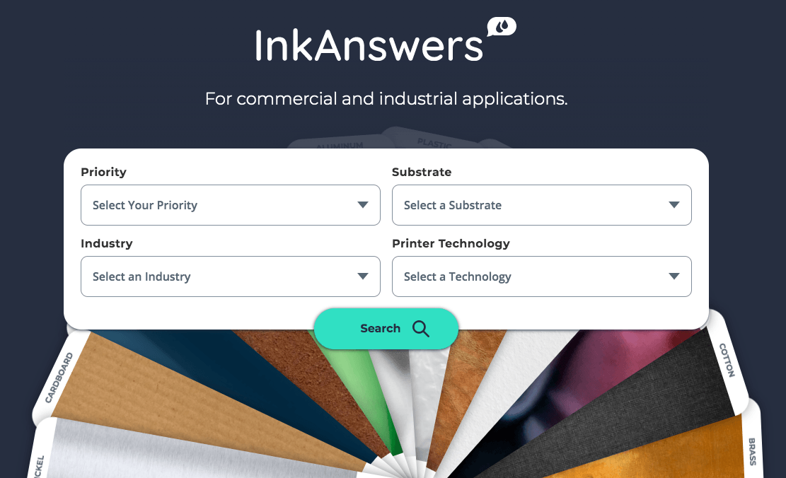substrate ink selector ink answers landing page