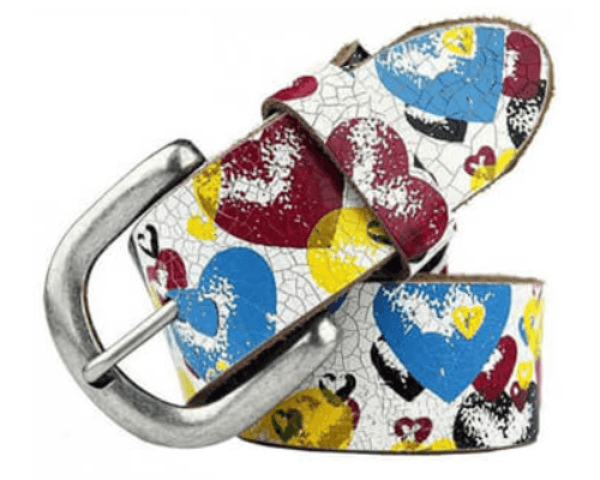 yotta printed leather belt