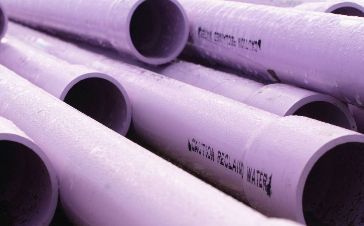 Stack of pvc pipes with printing
